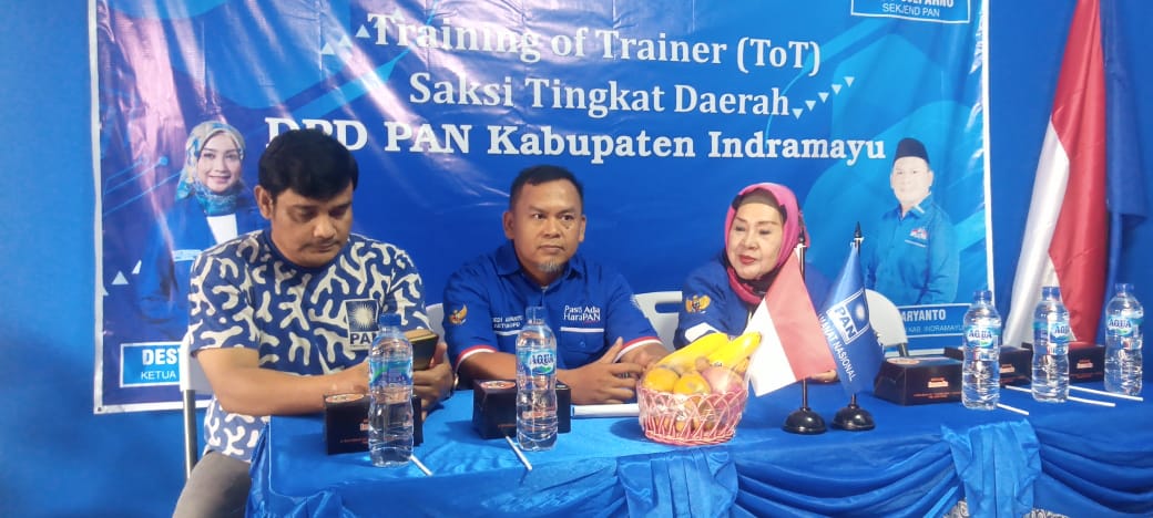 Gelar ToT Saksi Tingkat Daerah, PAN Indramayu Tingkatkan Kualitas Para Saksi TPS